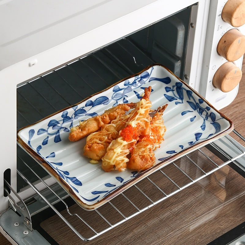 Ceramic Horizontal Long Plate Rectangular Dish Tableware