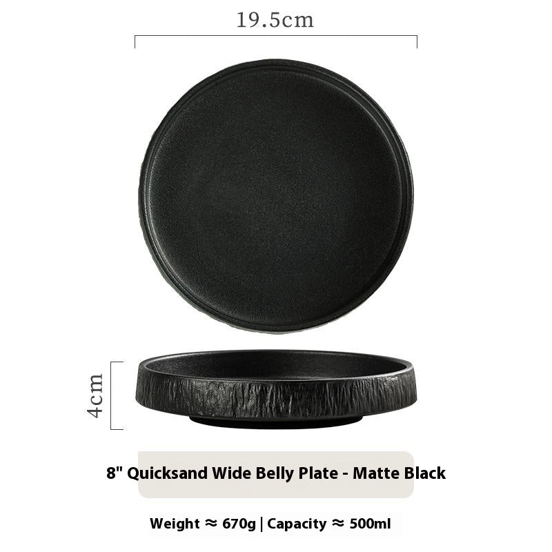 Household Creative Round Ceramic Plate