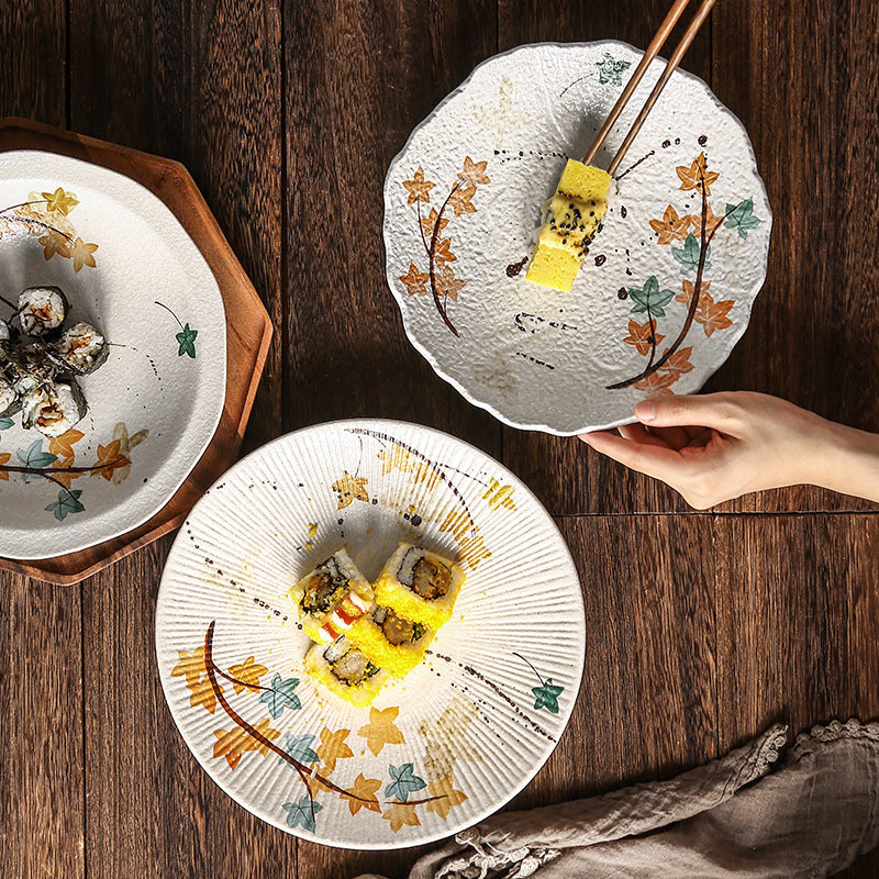 Creative Flower Household Ceramic Tableware Plate