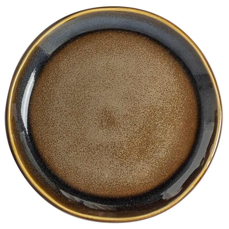 Retro Simple Round Ceramic Plate