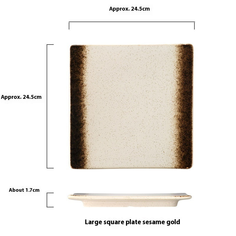 Square Colored Ceramic Plate