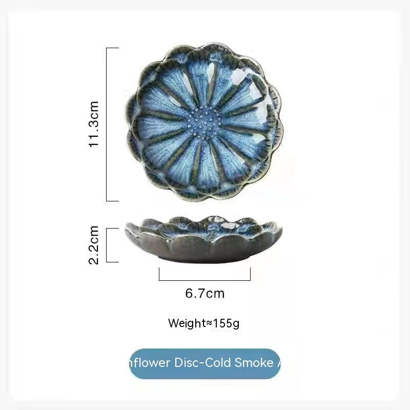 Ceramic Flower Pattern Tableware Plate