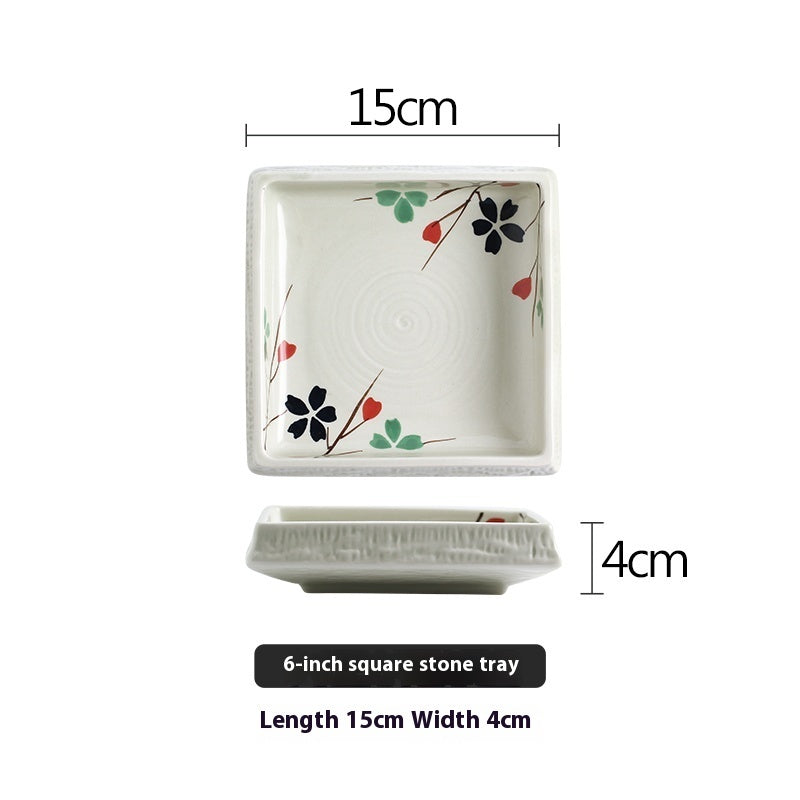 Ceramic Household Square  Rectangular Plate